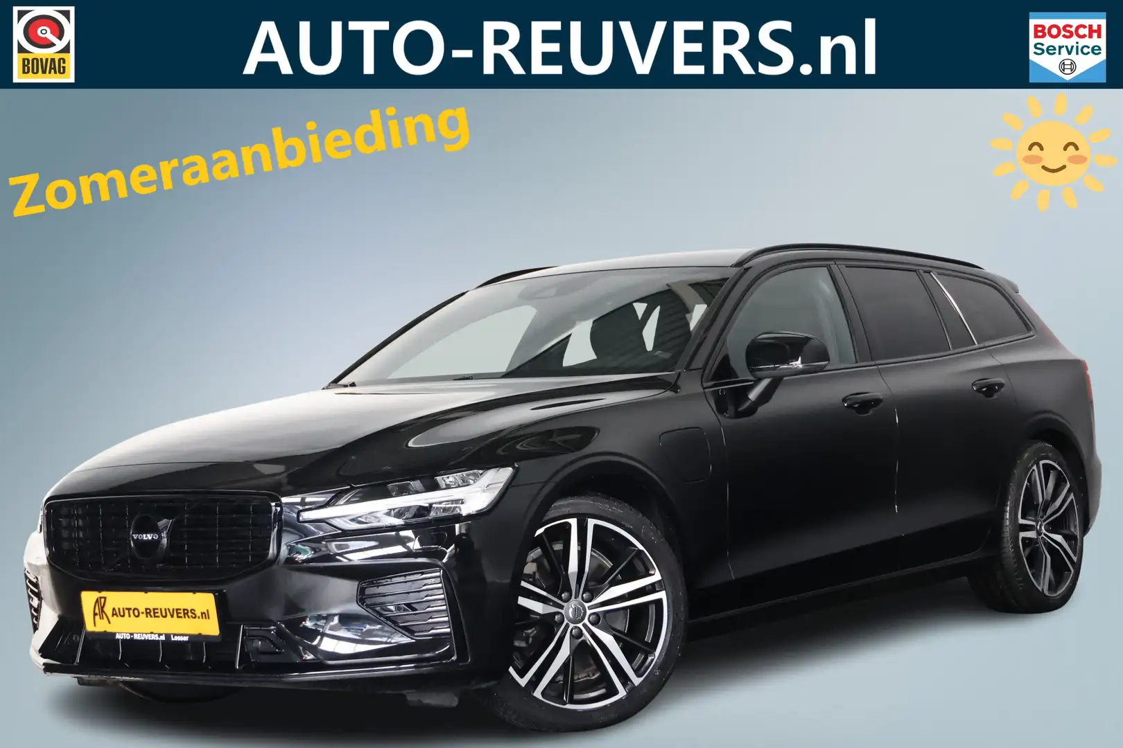 Volvo V60 2.0 T6 Recharge AWD R-Design / Leder / HarmanKardo Zwart - 1