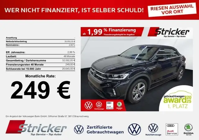 Volkswagen T-Roc Cabriolet R Line 1.5TSI DSG 249, ohne Anzahlung N