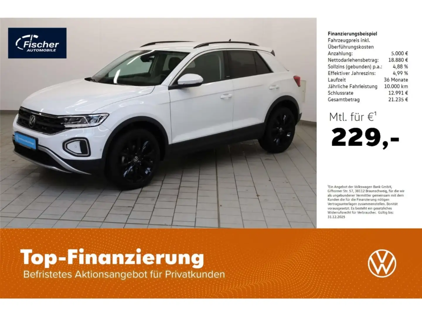 Volkswagen T-Roc 1.0 TSI OPF Move Weiß - 1