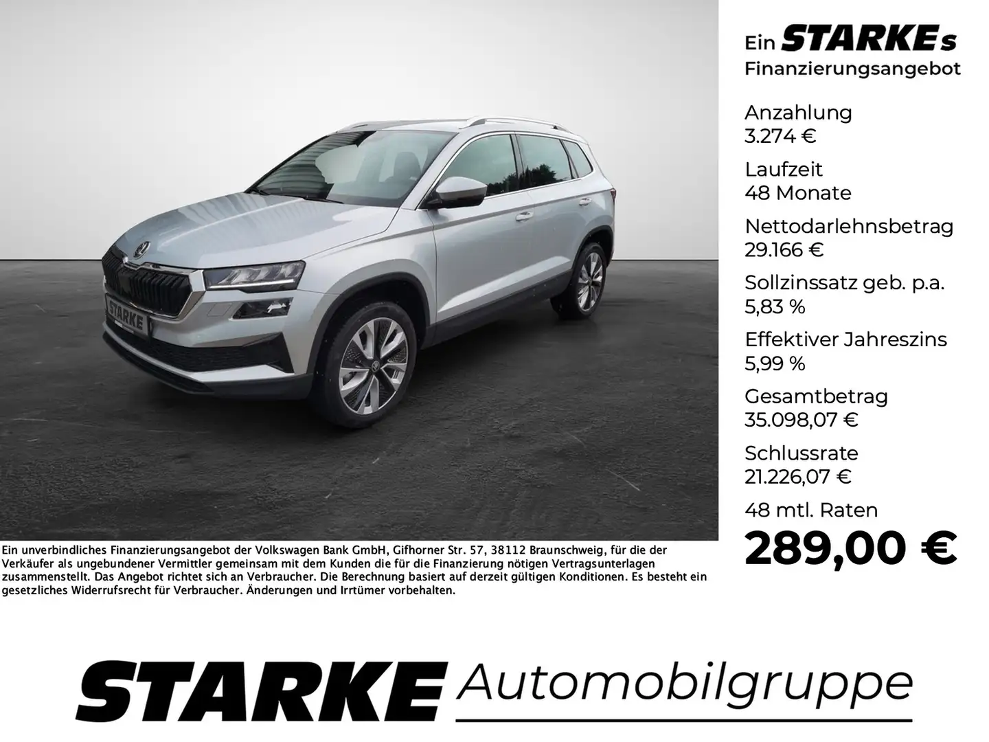 Skoda Karoq 1.5 TSI DSG Selection Silber - 1