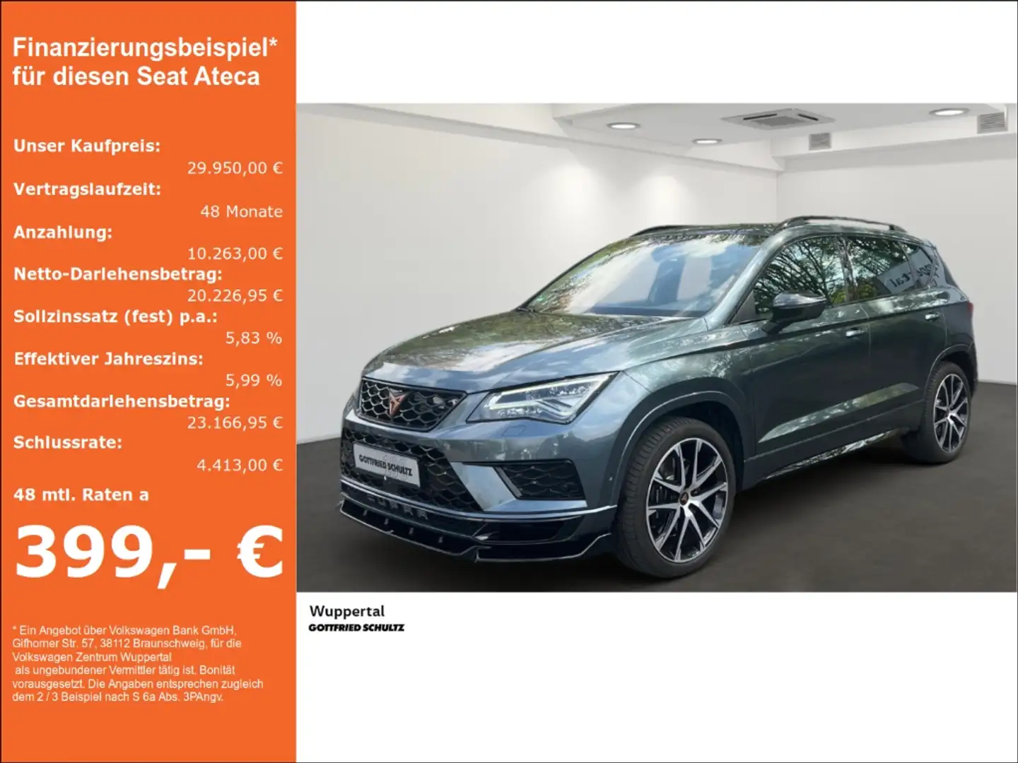 SEAT Ateca 2.0 TSI 4M DSG PANO DCC BEATS ACC KAM LED Grau - 1