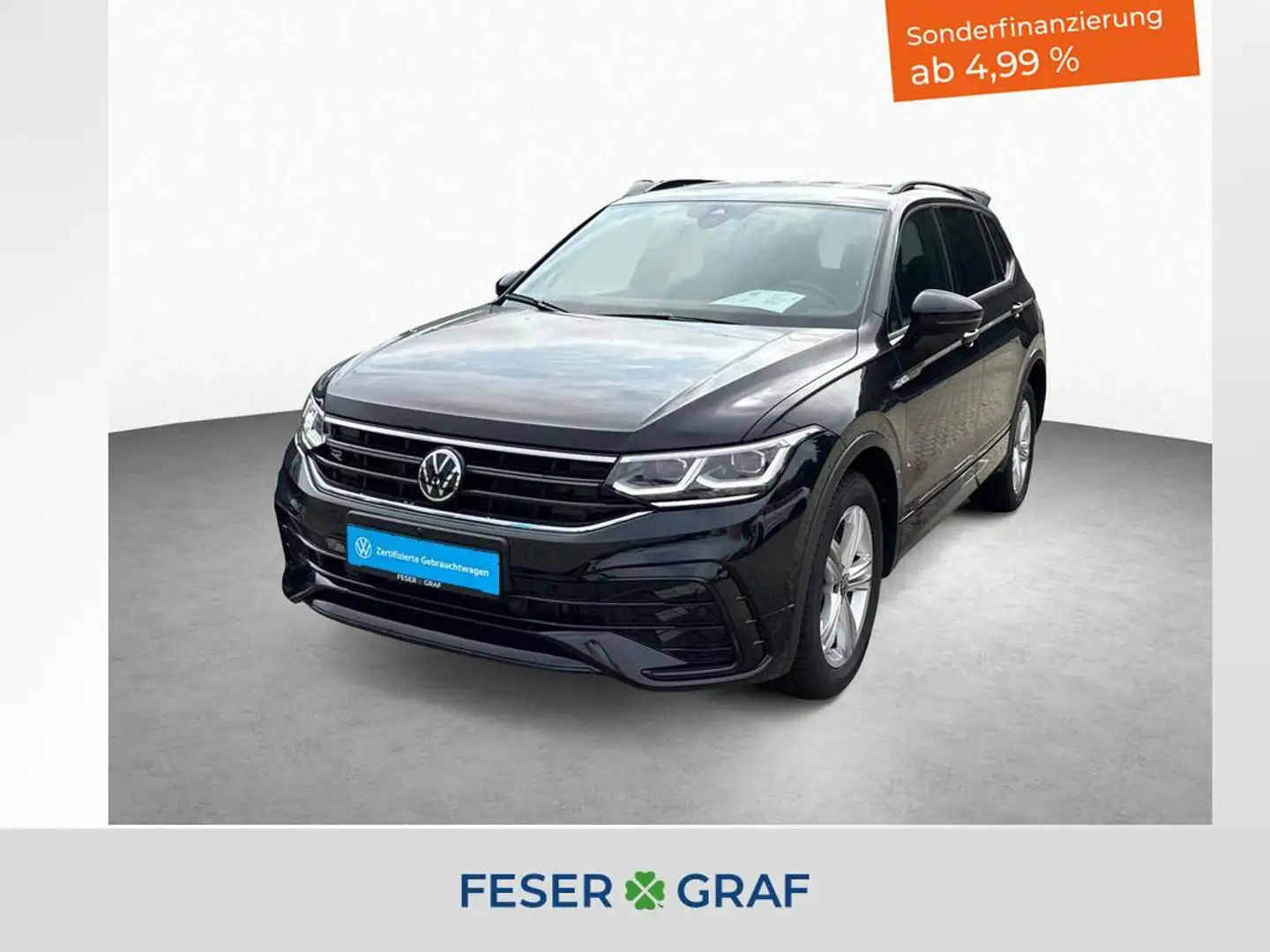 Volkswagen Tiguan Allspace R-Line 2.0l TSI 7-DSG 7-SITZE 4MOTION KAMERA AHK Schwarz - 1