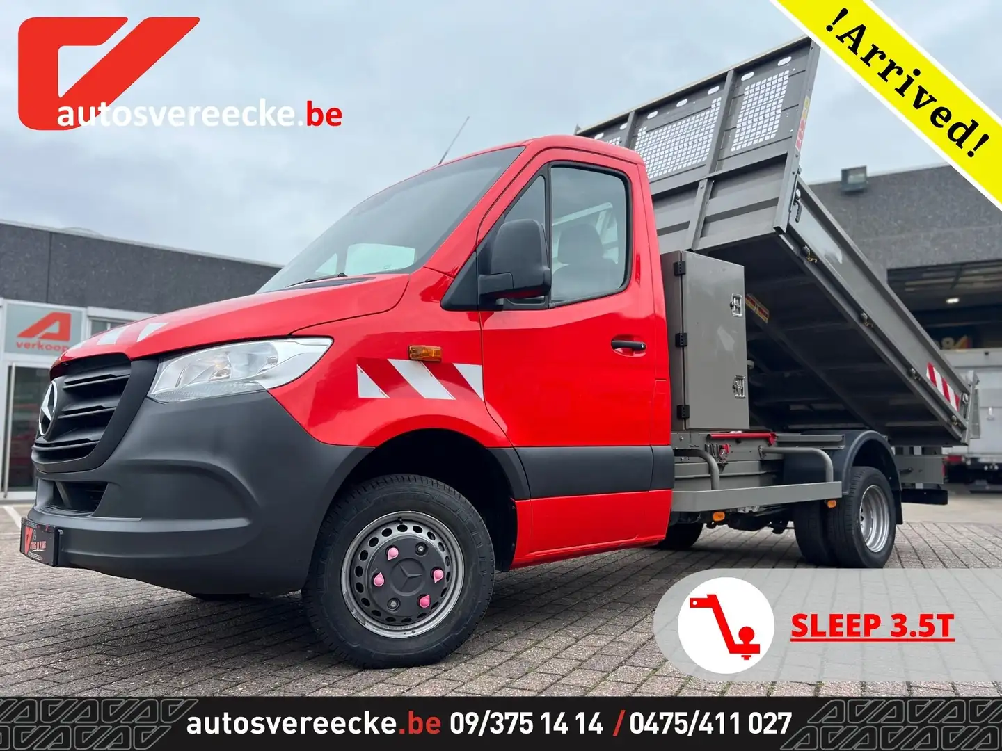 Mercedes-Benz Sprinter 514 KIPPER+KOFFER (24.250€ex)MTM 7 T SL 3.5 T Rood - 1