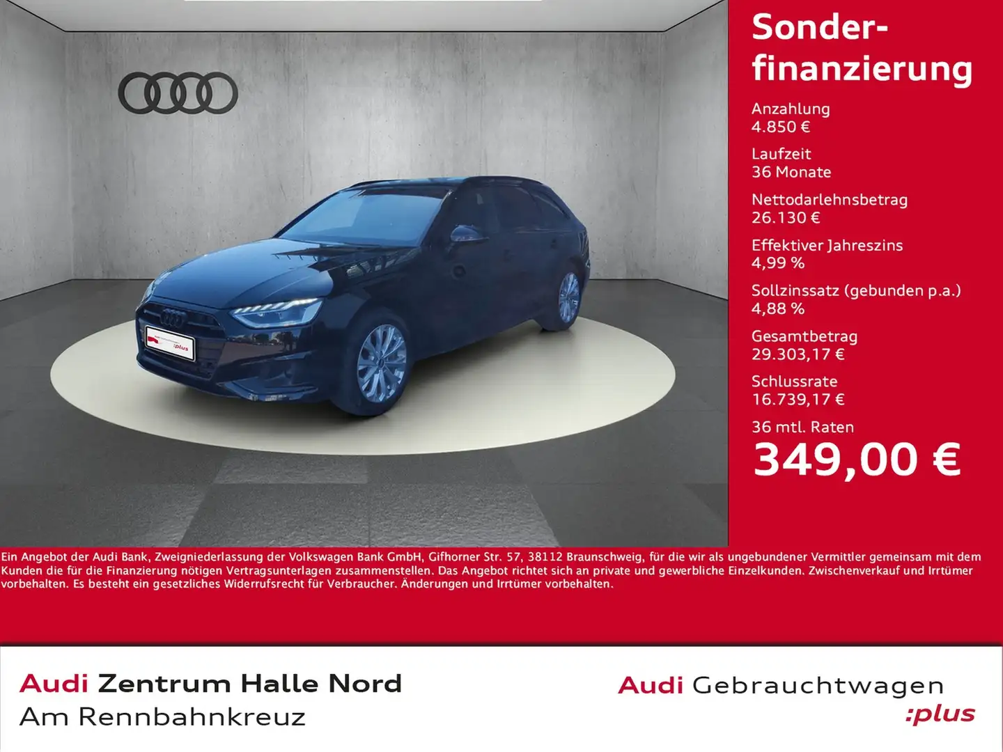 Audi A4 Avant advanced 40 TFSI S tronic Noir - 1