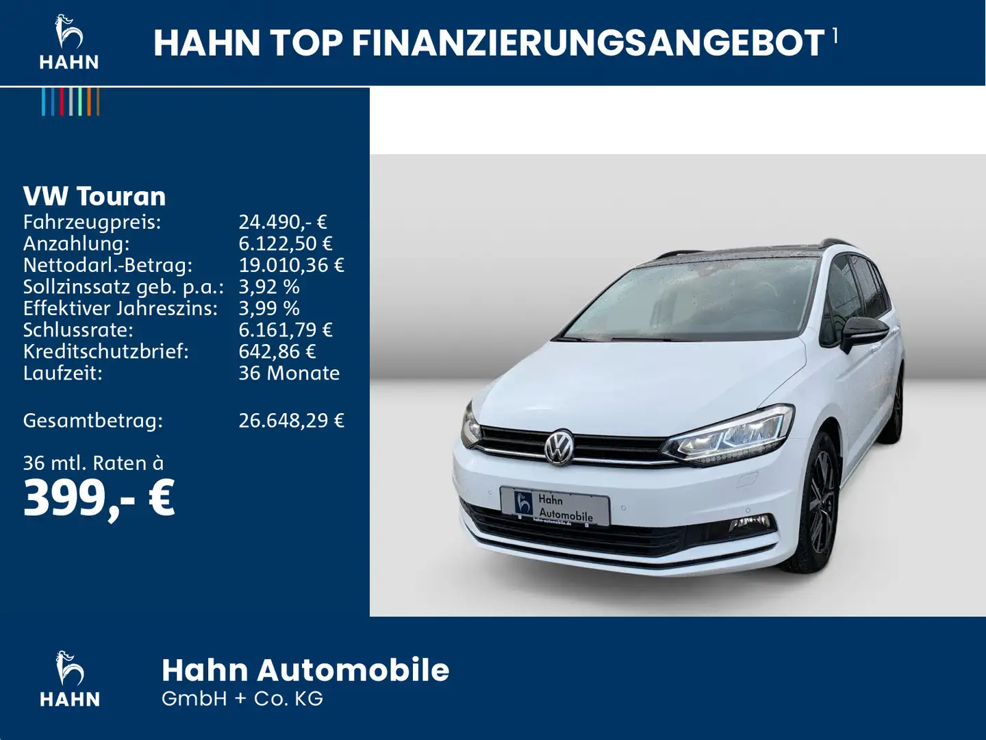 Volkswagen Touran 1.5TSI DSG  Highline Black Style 7-Sitze Weiß - 2