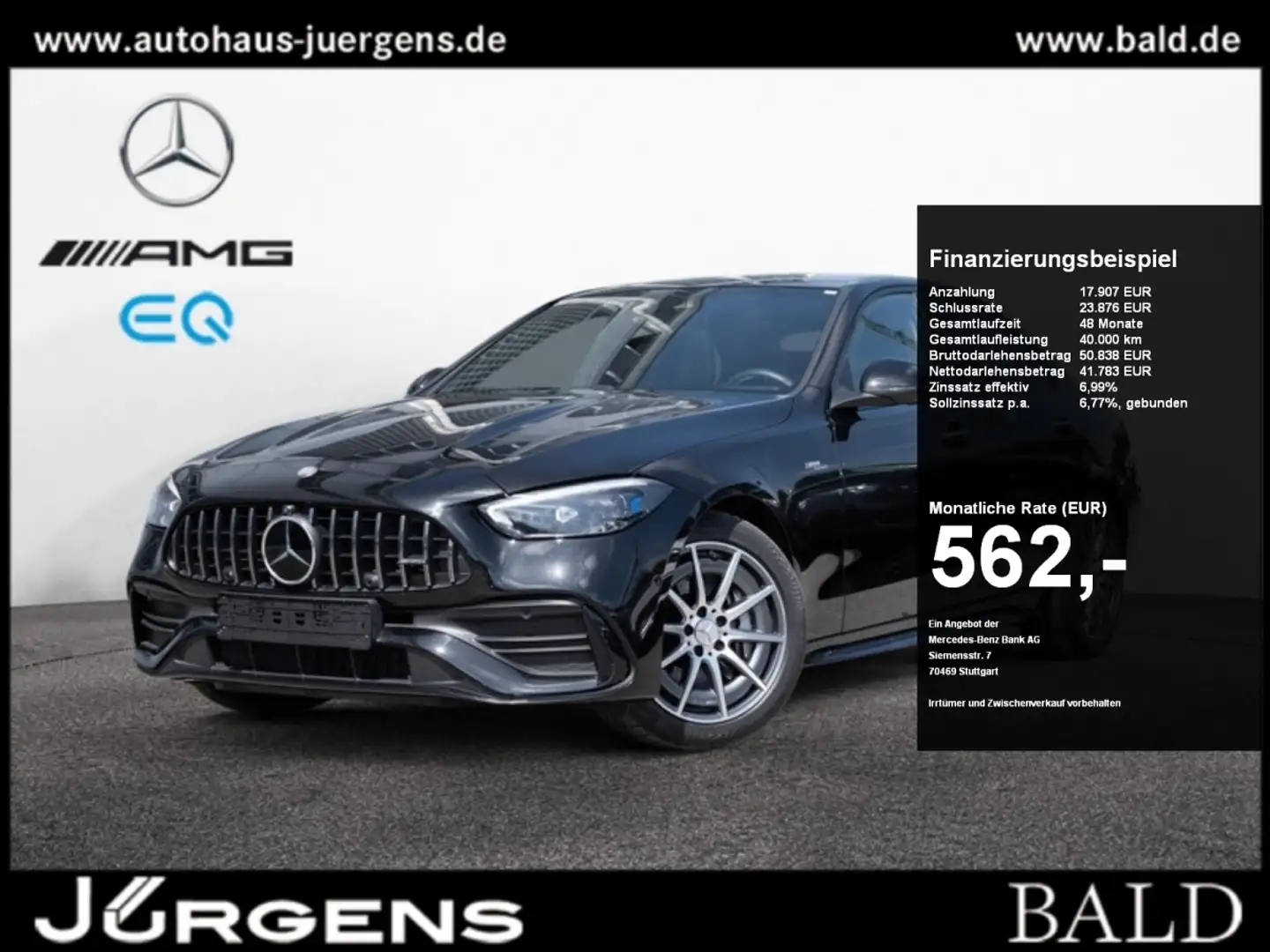 Mercedes-Benz C 43 AMG 4M DIGITAL/360/Pano/Distr/Stdhz/Memo/18 Black - 1