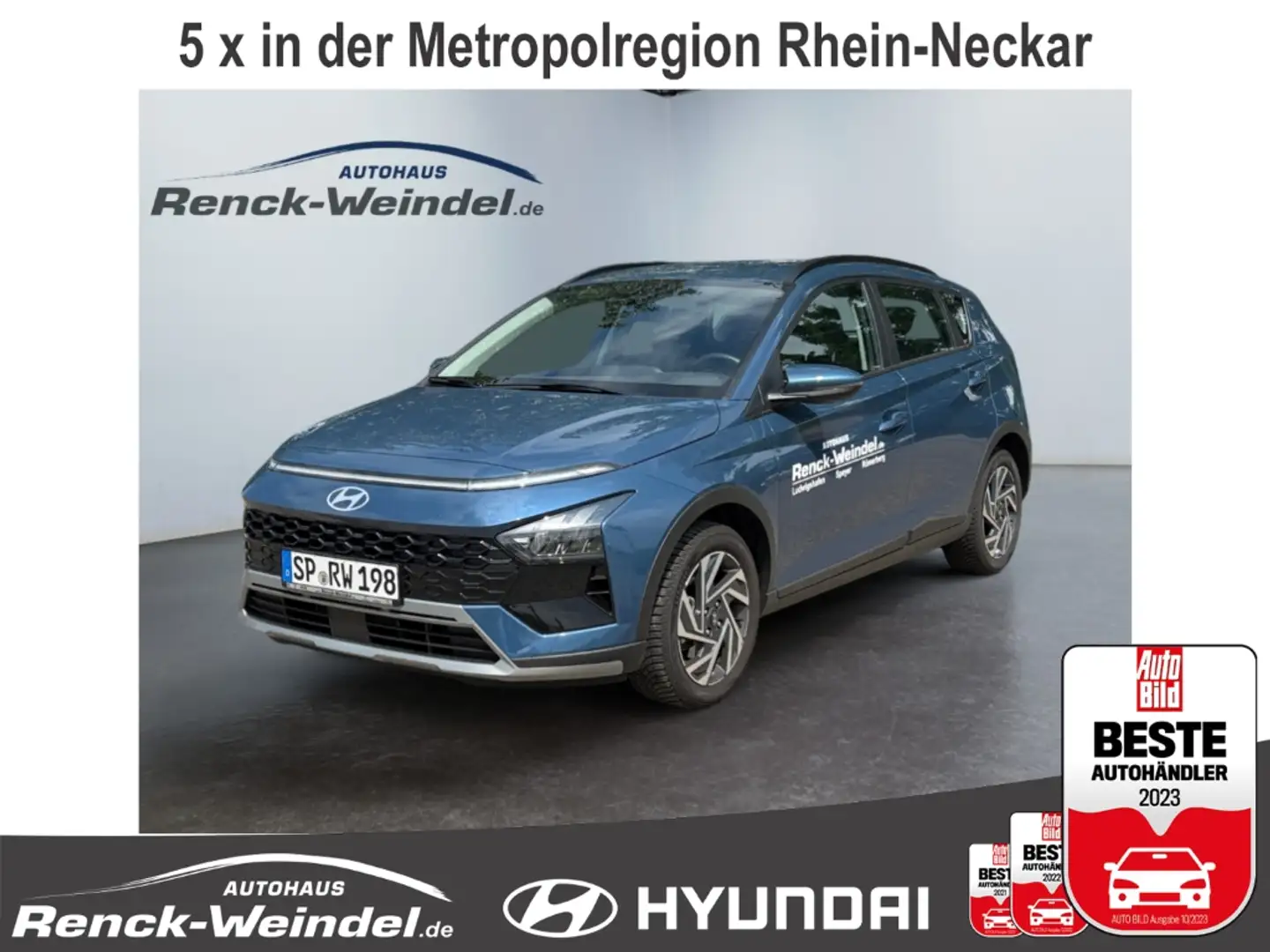 Hyundai BAYON Trend 1.0 T-GDI Navi digitales Cockpit LED Apple C Blau - 1