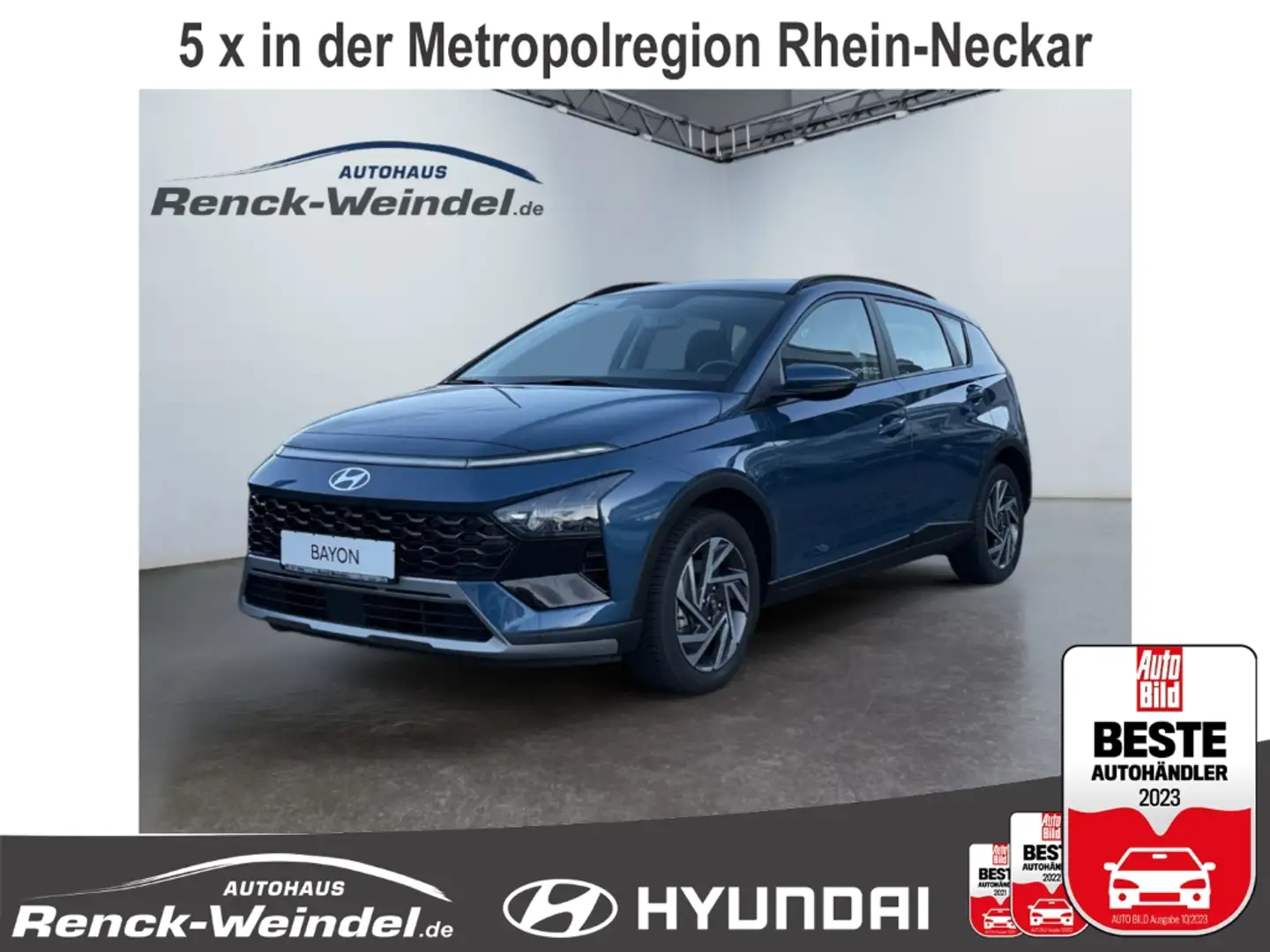 Hyundai BAYON Trend 1.0 T-GDI Navi digitales Cockpit LED Apple C Blau - 1