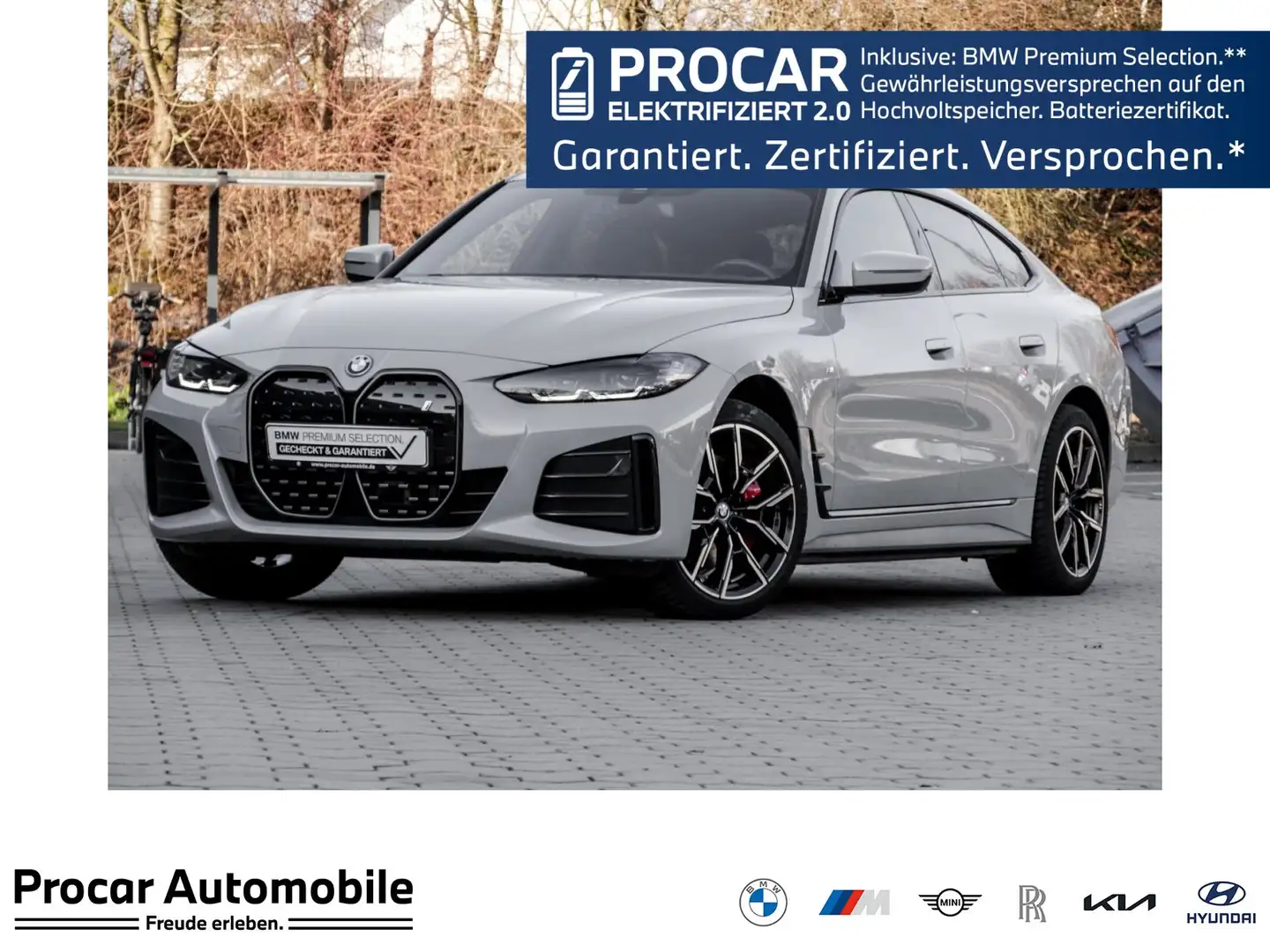 BMW i4 eDrive35 M SPORT PRO+H/K+AHK+HuD+ACC+PA Grau - 1