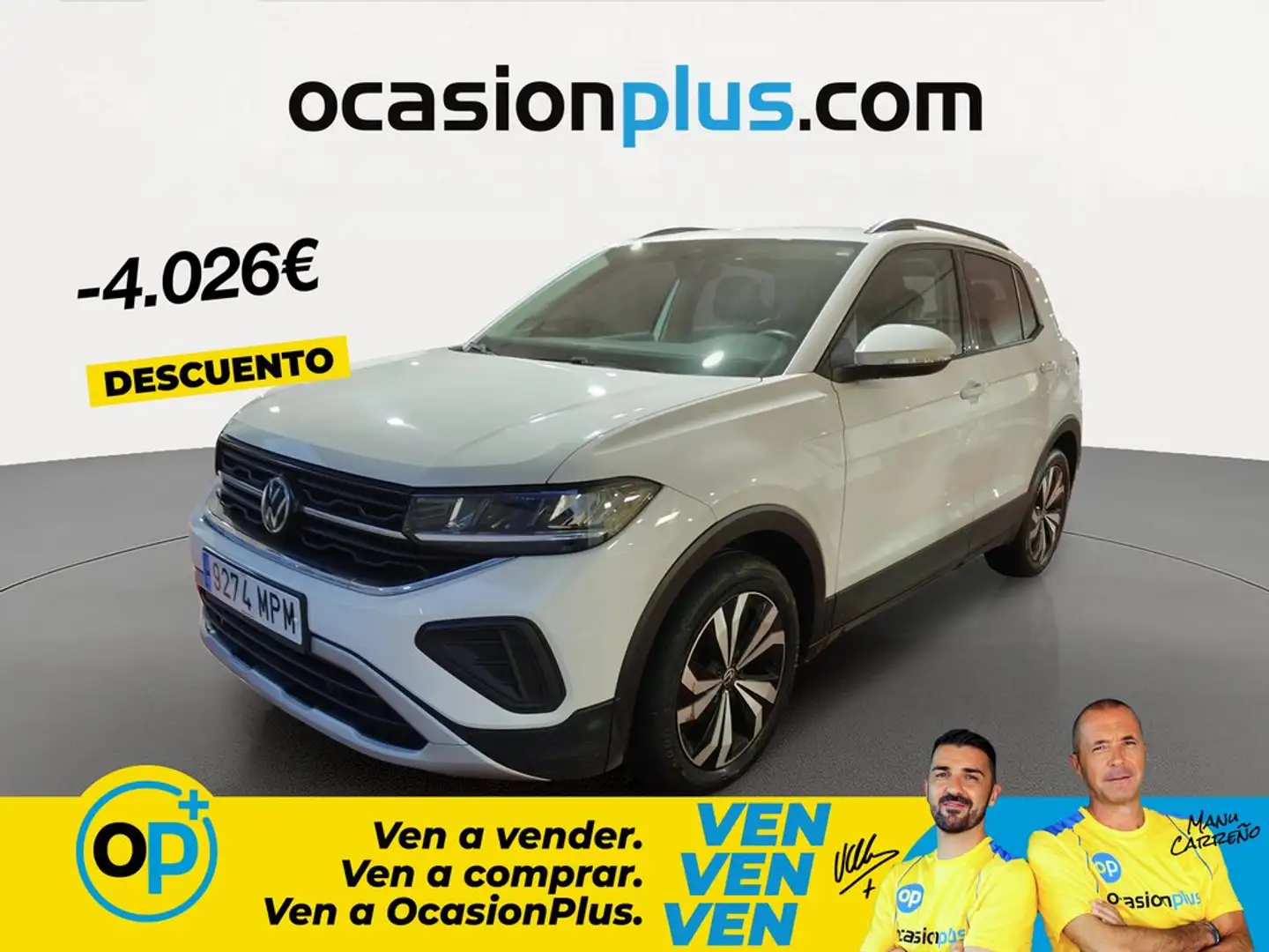 Volkswagen T-Cross 1.0 TSI Más Aut. 85kW Blanco - 1