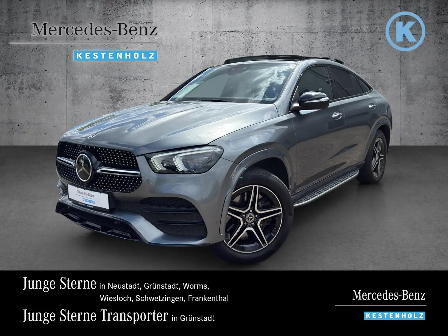 Mercedes-Benz GLE 350 GLE 350 de 4M AMG+NIGHT+AHK+DISTRO+PANO+BURM+360 Grau - 1