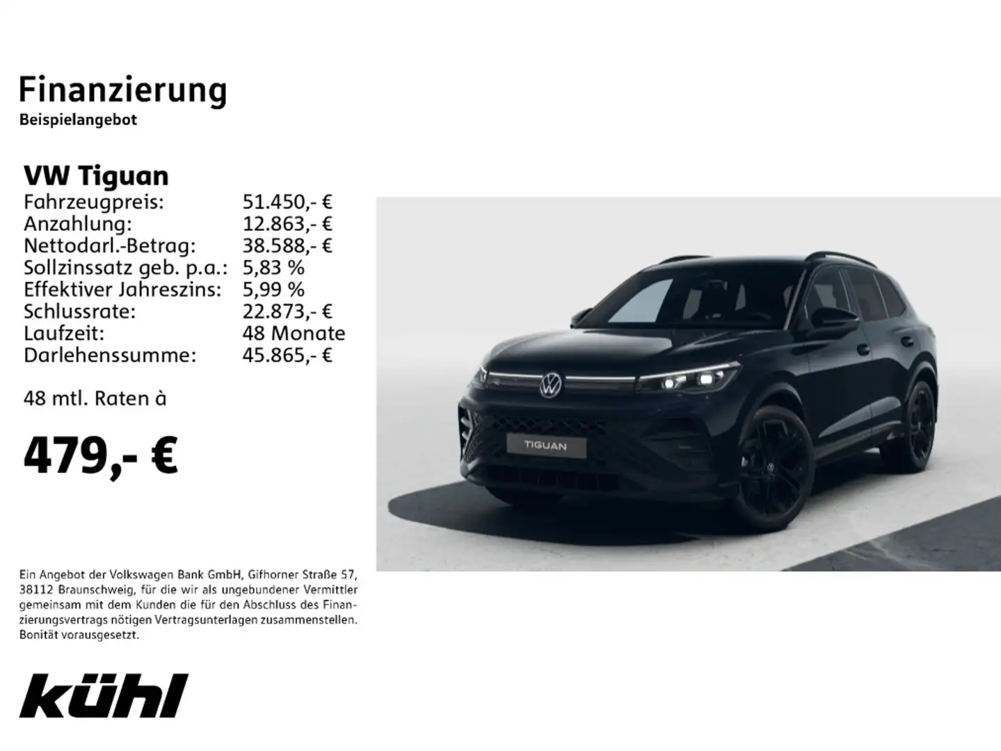 Volkswagen Tiguan 1.5 eTSI OPF DSG R-Line Negro - 2