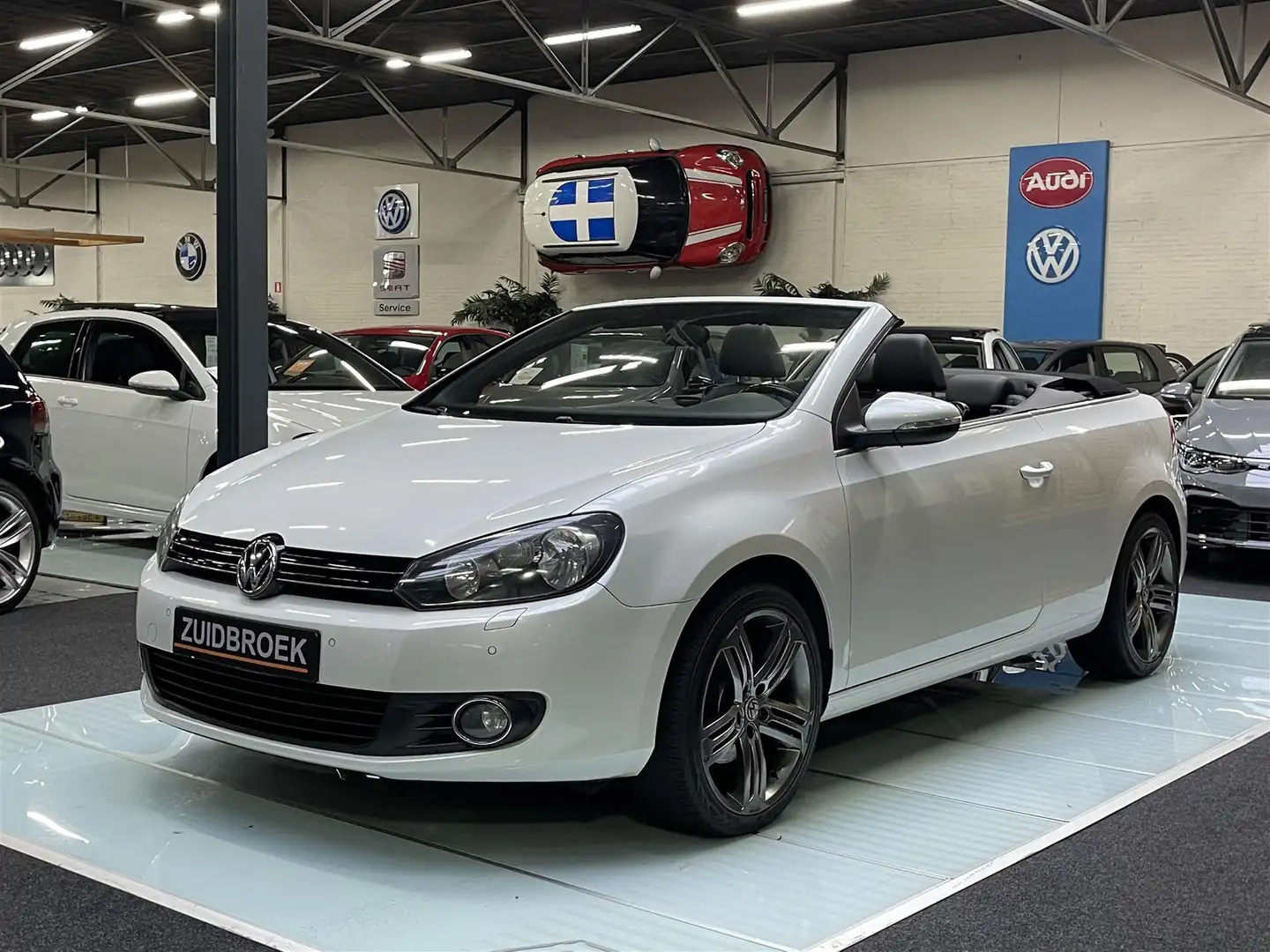 Volkswagen Golf Cabriolet TSI Clima Airco LEER Cruise CABRIO!l PAREL WIT LED Wit - 1