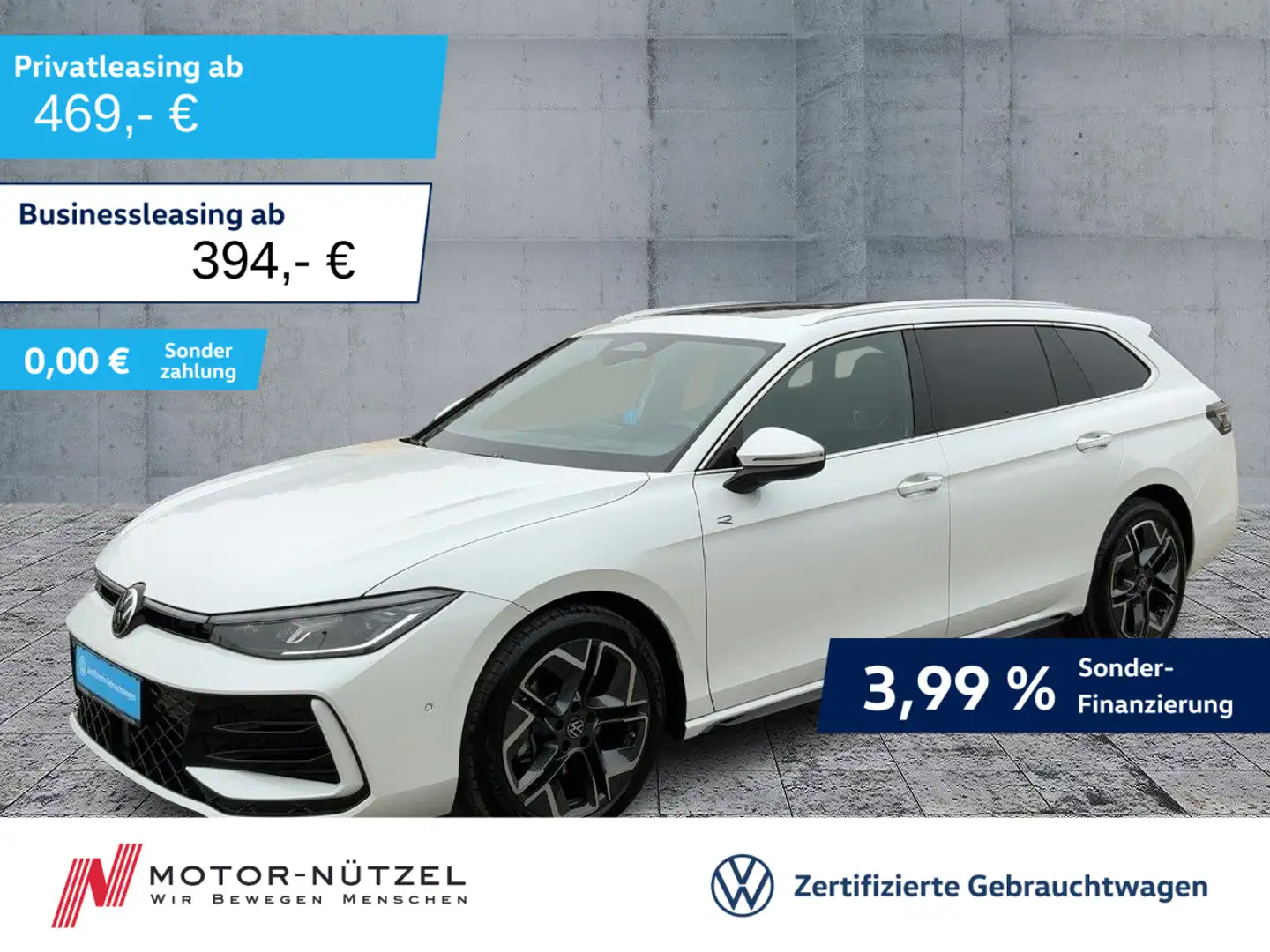 Volkswagen Passat Variant 2.0 TDI DSG R-LINE 5JG+AHK+PANO Weiß - 1