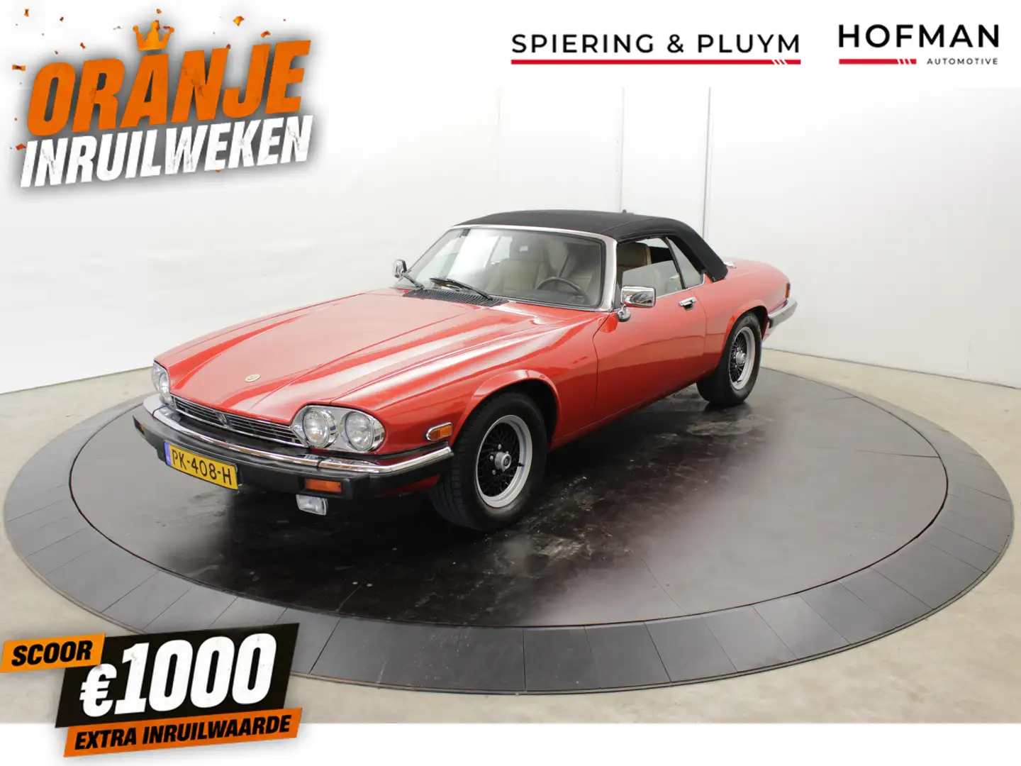 Jaguar XJS 5.3 V12 278PK Convertible first paint Leer Elektr Rood - 1