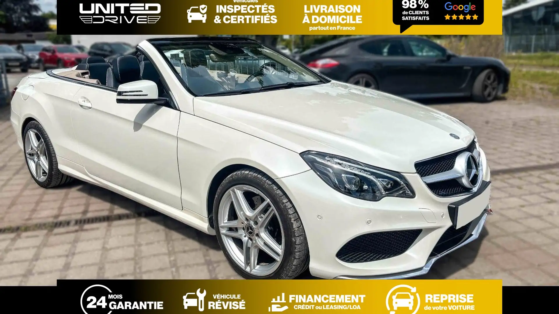Mercedes-Benz E 250 Cabriolet AMG Line 211ch Blanc - 1