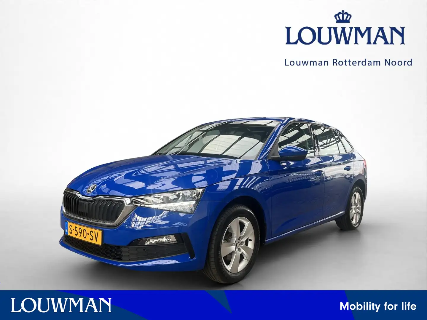 Skoda Scala 1.0 TSI Ambition Airco | Lage km stand | Apple Car Bleu - 1