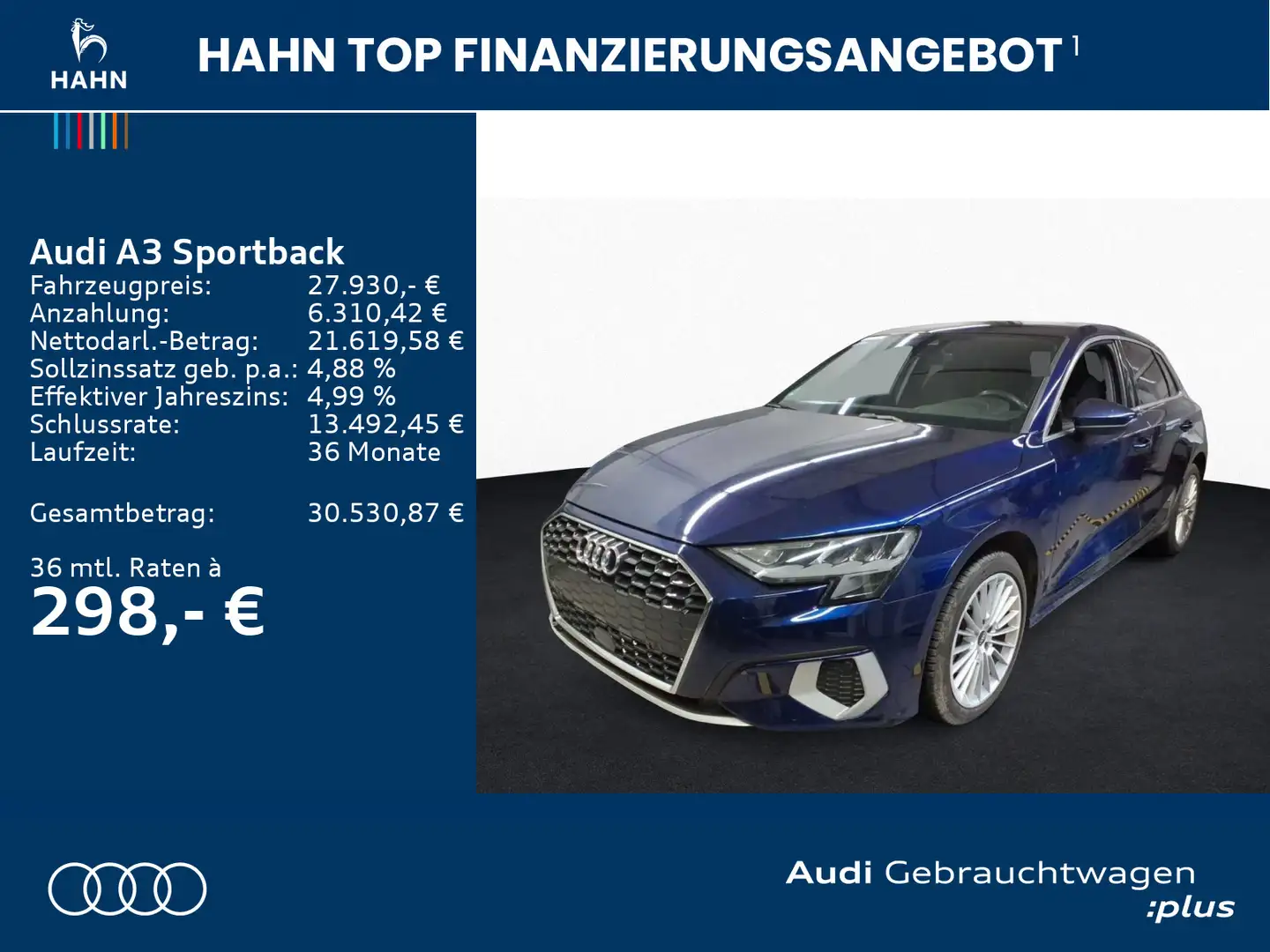 Audi A3 35 TFSI advanced Virtual ACC Navi P Bleu - 2