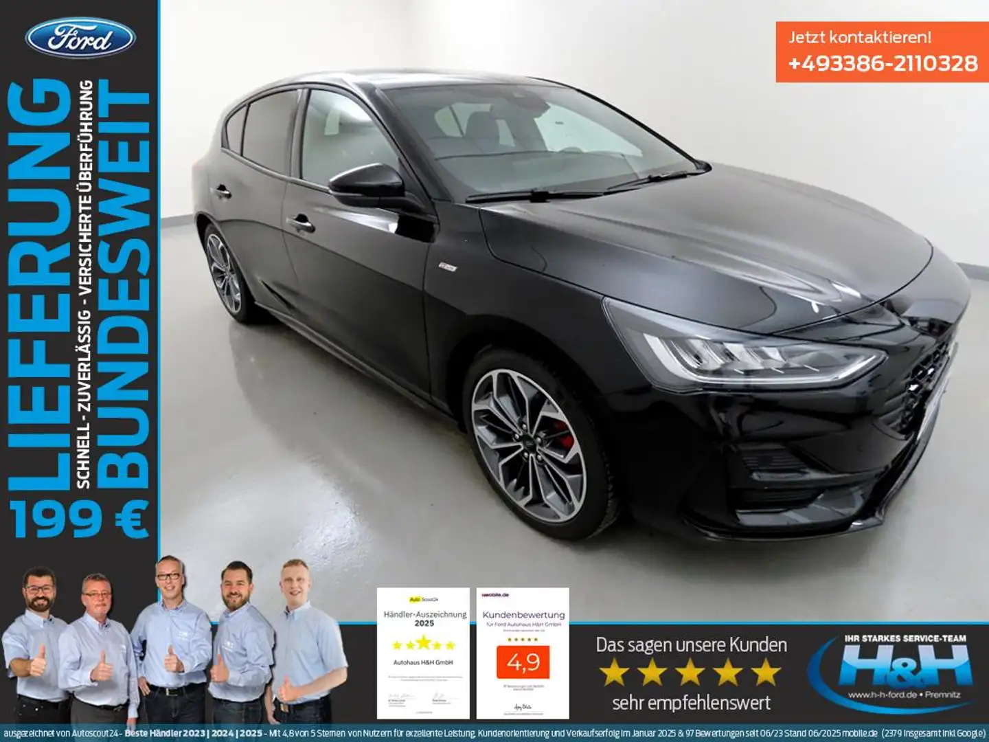 Ford Focus 1.0 M-Hybrid Aut ST-Line X LED+Pano+iACC Black - 1