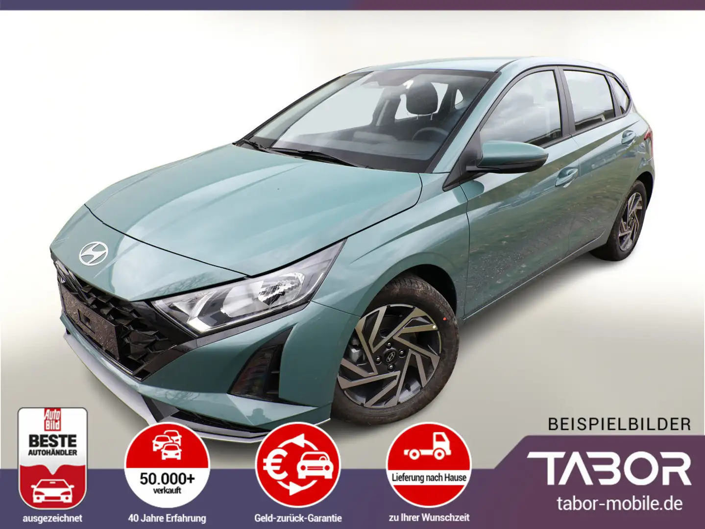 Hyundai i20 1.0 TGDI 100 DCT Prime Nav SHZ BCW KeyL Grün - 1