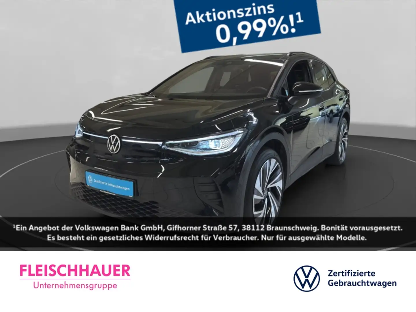 Volkswagen ID.4 Pro Matrix+Navi+HUD+AHK+Pano+21''+360°+Wärmepumpe+ Schwarz - 1
