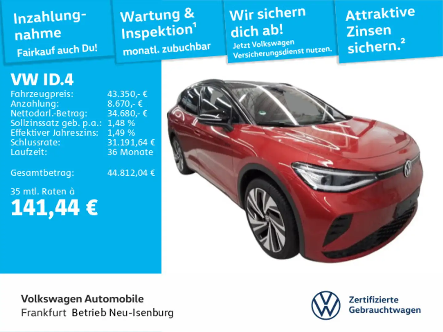 Volkswagen ID.4 GTX 4Motion Navi IQ.Light AreaView AHK Side Rot - 1