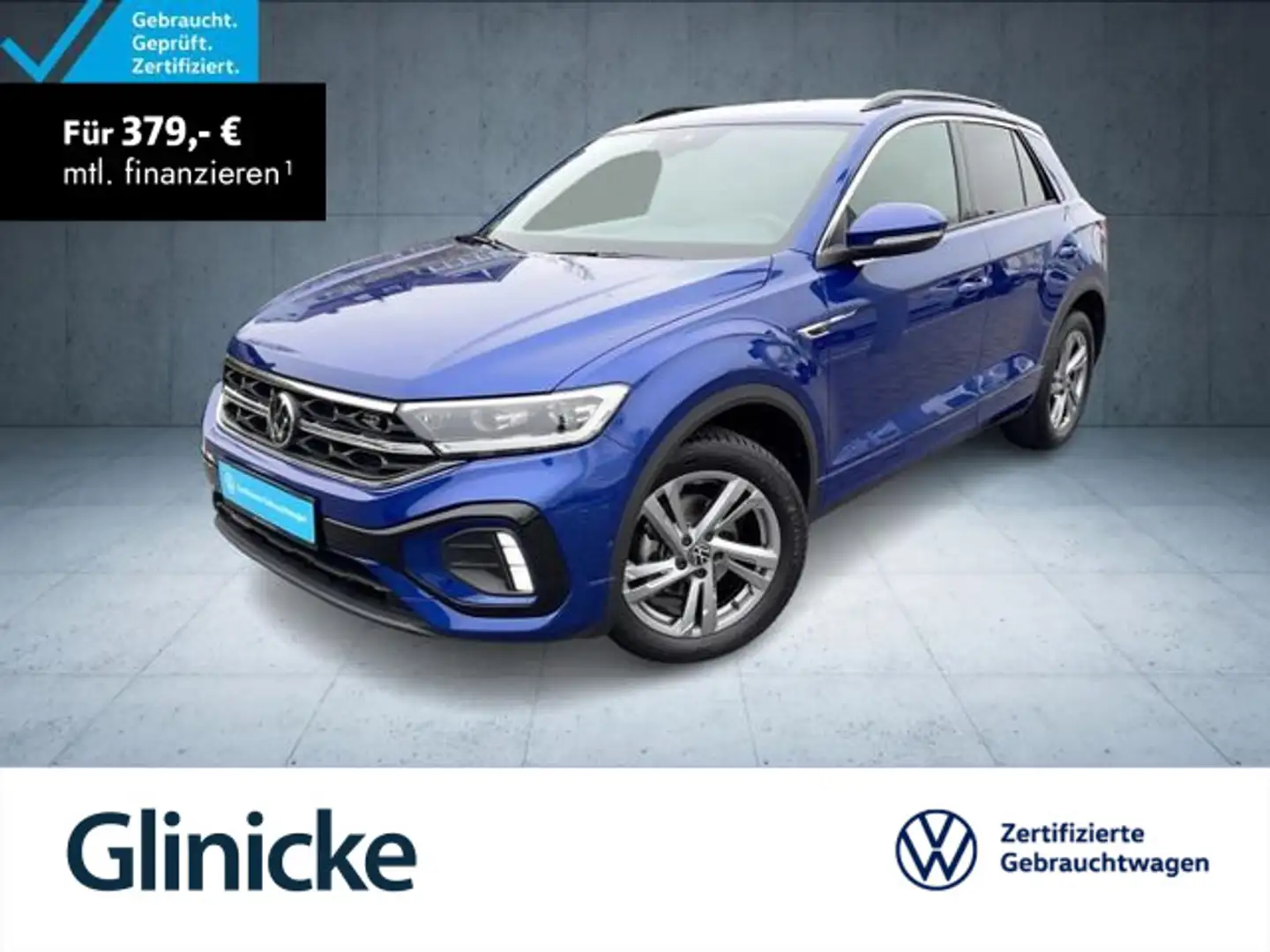 Volkswagen T-Roc R-Line 1.0 TSI StHz/Nav/Kam/LED+/ACC/Assis Blau - 1