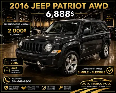 2016 Jeep Patriot SUV / Crossover Four-Wheel Drive 6-Speed Automatic