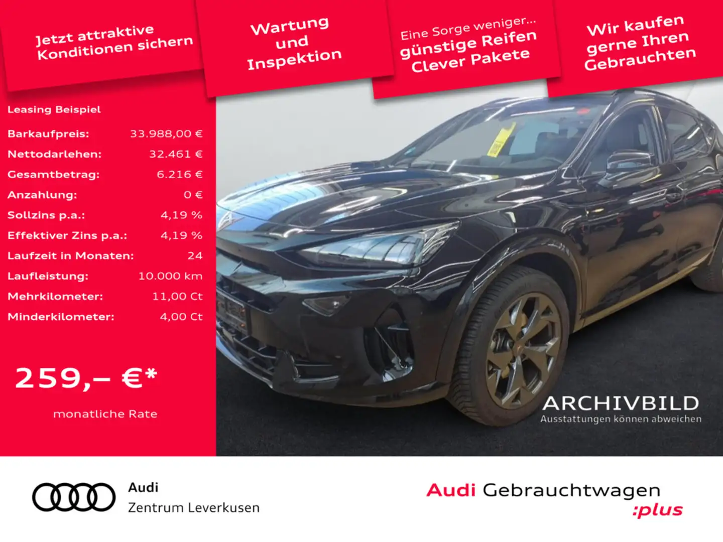 CUPRA Formentor NAVI VIRT ACC MEMORY LEDER KAM 360° Schwarz - 1