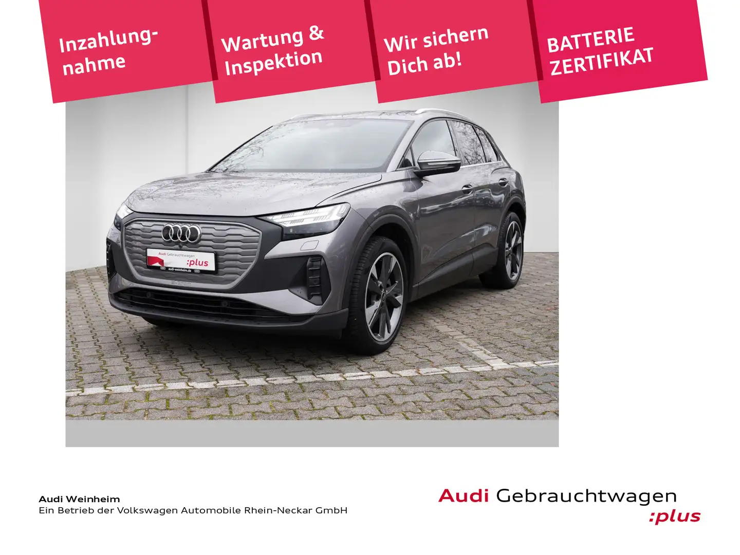 Audi Q4 e-tron 40 S-Line Matrix-LED AHK Kamera Navi u Grau - 1