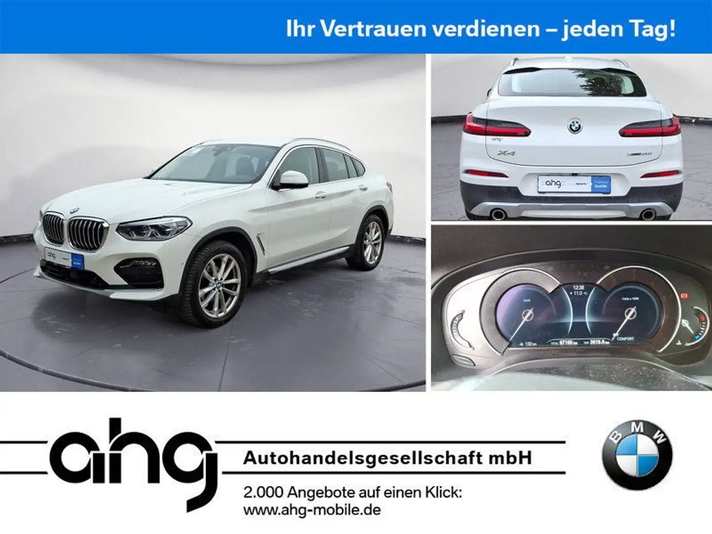 BMW X4 xDrive20i AT xLine Innovationsp. EDC Head-Up Weiß - 1