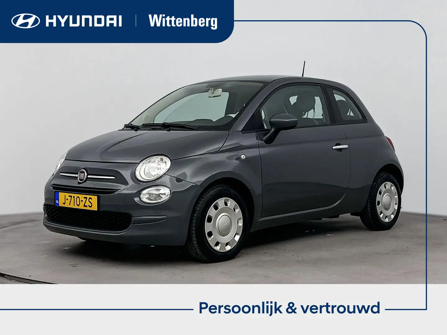 Fiat 500 1.0 Hybrid Pop | Airco | Leder stuur | El. bed. ra Grijs - 1