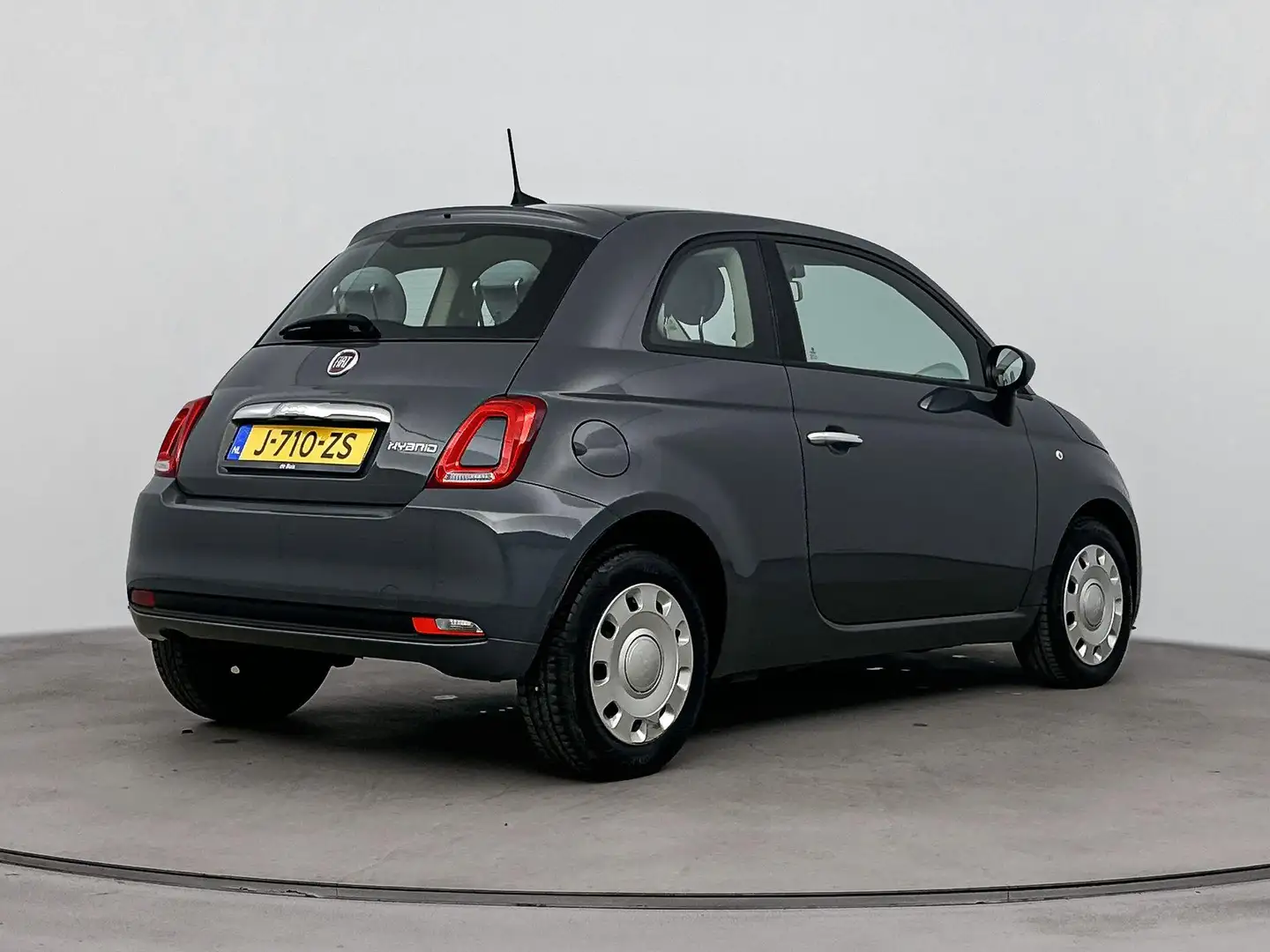 Fiat 500 1.0 Hybrid Pop | Airco | Leder stuur | El. bed. ra Grijs - 2