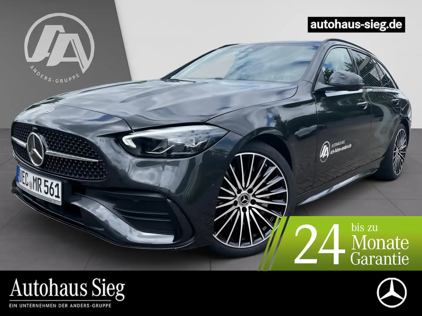 Mercedes-Benz C 220 d T +AMG+SHZ+KeyLess+Edi.+AHK+Night+SpurW Grau - 1