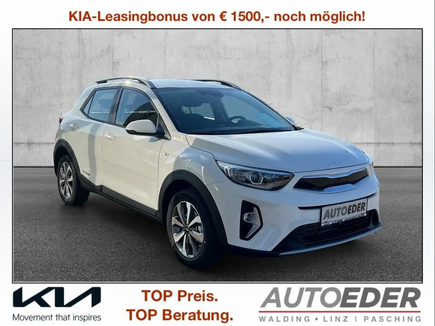 Kia Stonic 1,0 TGDI GPF ISG Silber DCT Aut. Weiß - 1