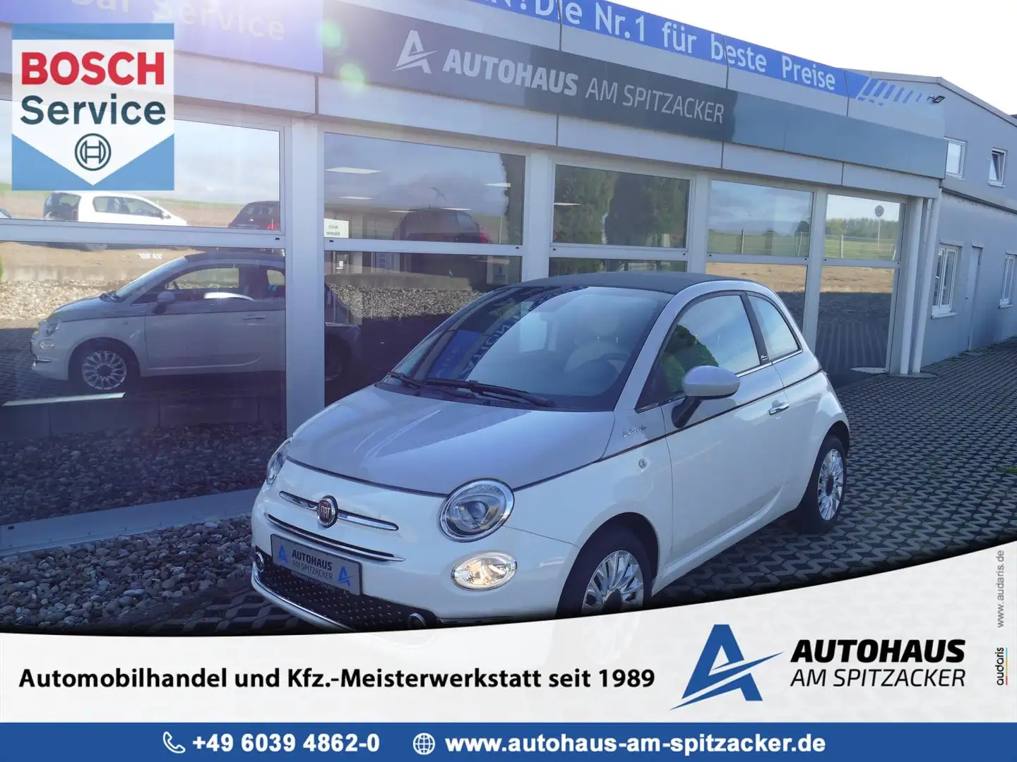 Fiat 500C Cabrio DolceVita HYBRID Apple/Android Weiß - 1