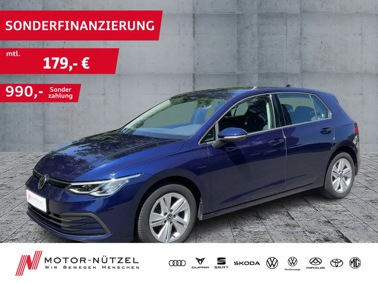 Volkswagen Golf VIII 1.0 TSI 5JG+LED+SHZ+2xPDC+APP+AHK+DAB