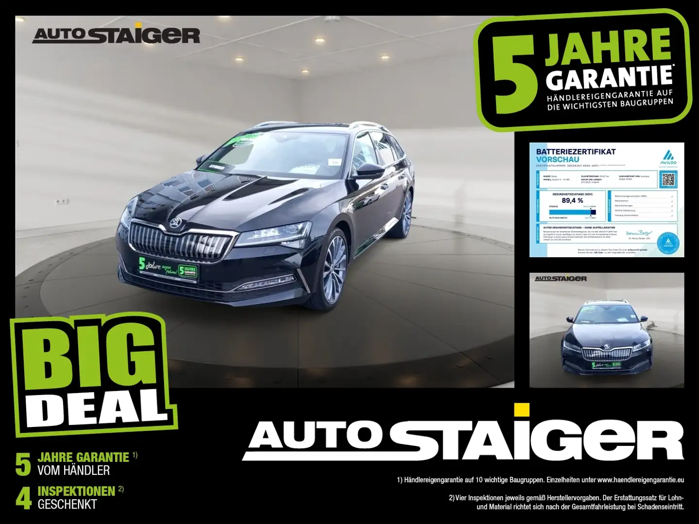 Skoda Superb Combi 1.4 TSI L&K iV Leder, Navi, PDC, SHZ Zwart - 1