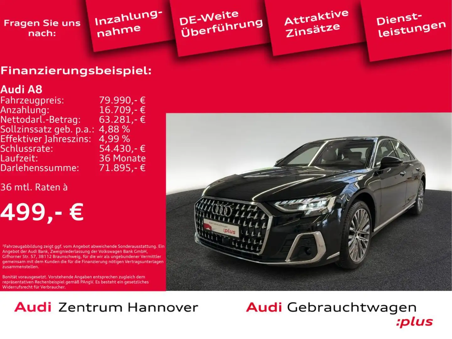 Audi A8 50 TDI quattro Pano Standh. Digitale Matrix-LED Ba Schwarz - 2