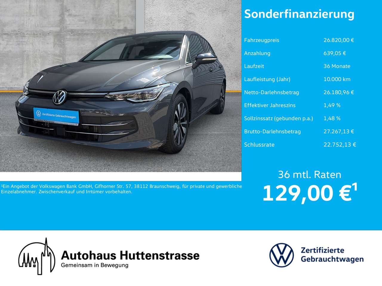 Volkswagen Golf — Volkswagen Golf VIII 1.5 eTSI DSG Goal MATRIX AHK KAMERA