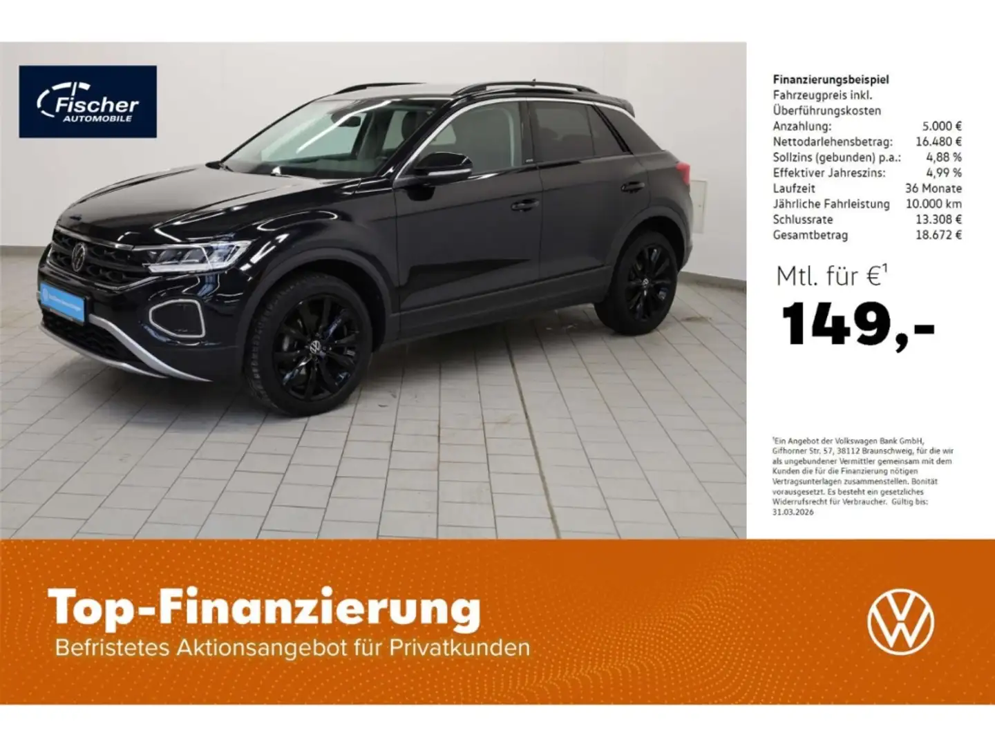 Volkswagen T-Roc 1.0 TSI OPF Move Schwarz - 1