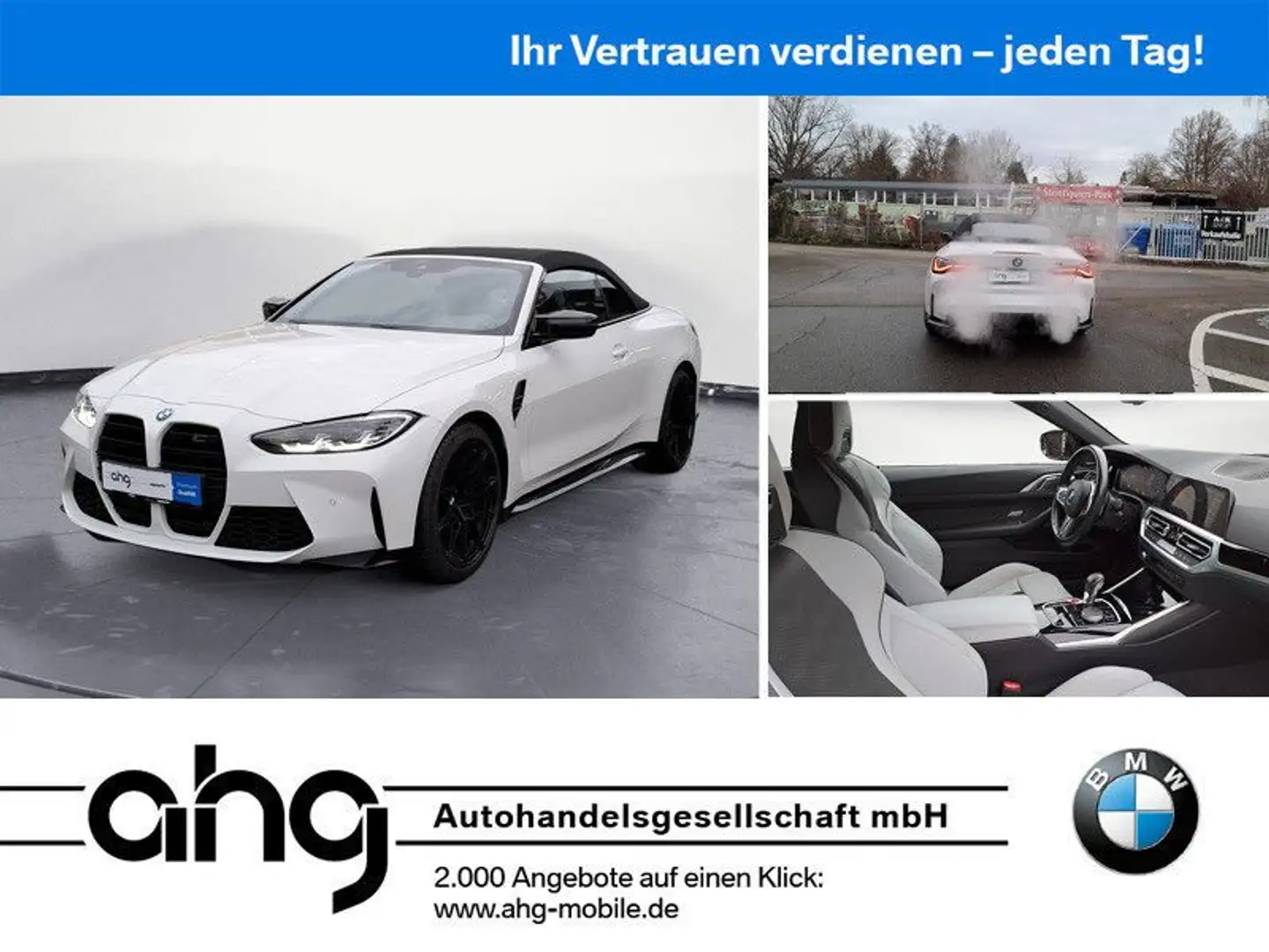 BMW M4 Competition Cabrio *Navi*Rückfahrkamera*LED*S Weiß - 1