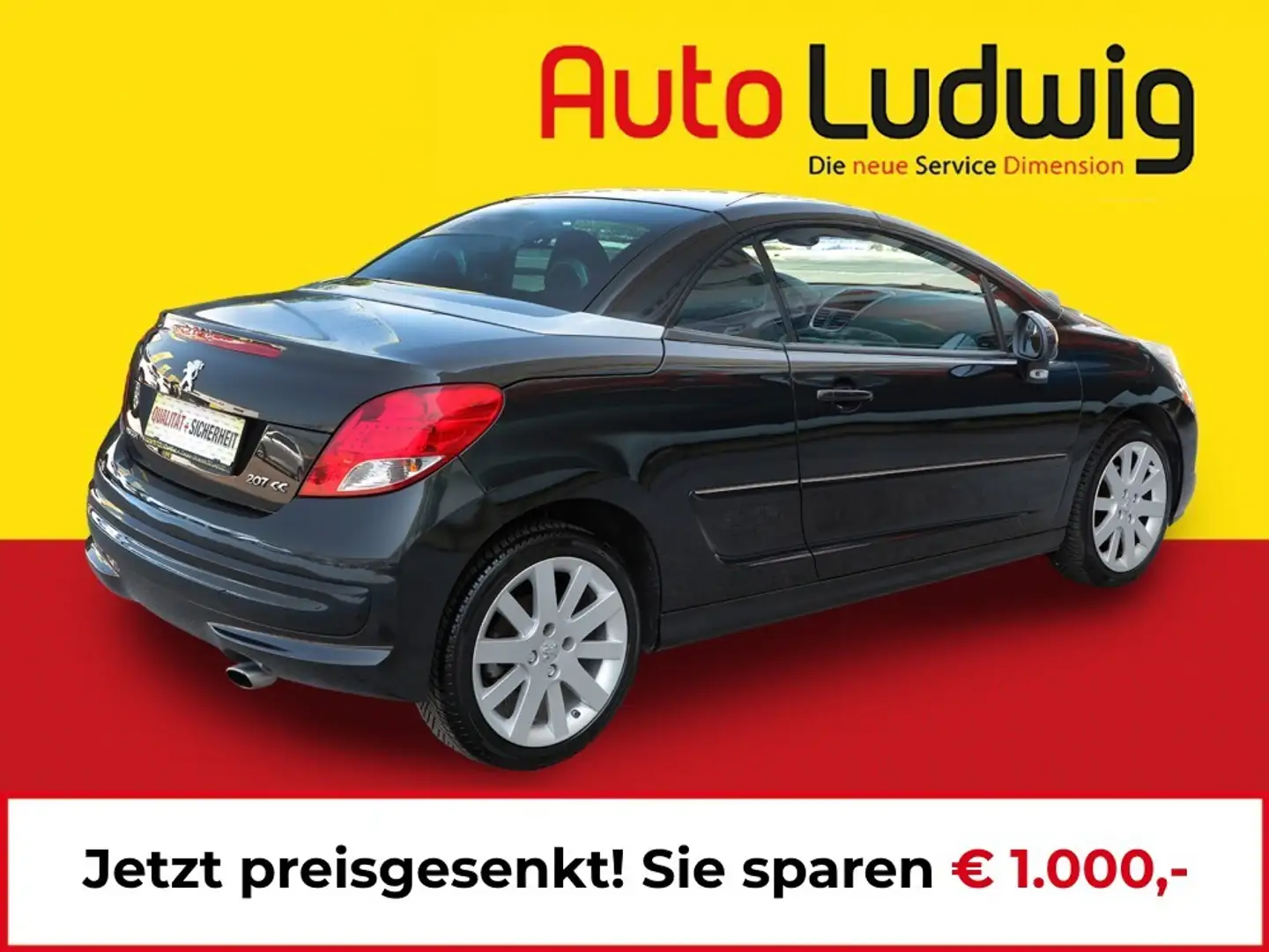Peugeot 207 CC Active 1,6 VTi 16V*PDC*TEMPOMAT*SPORTSITZE* Schwarz - 2