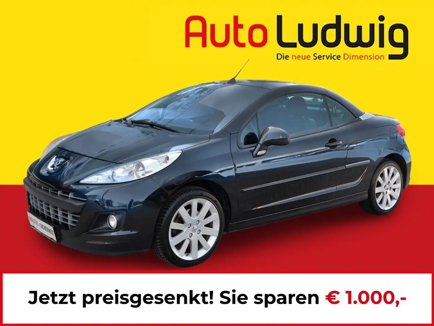 Peugeot 207 CC Active 1,6 VTi 16V*PDC*TEMPOMAT*SPORTSITZE* Schwarz - 1