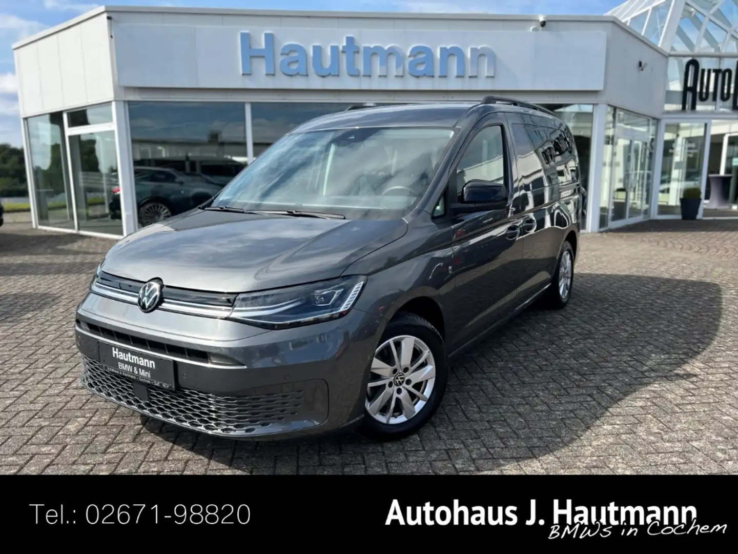 Volkswagen Caddy Life Maxi 2.0 TDI +1.HAND+AHK+NAVI+ACC+ Gris - 1