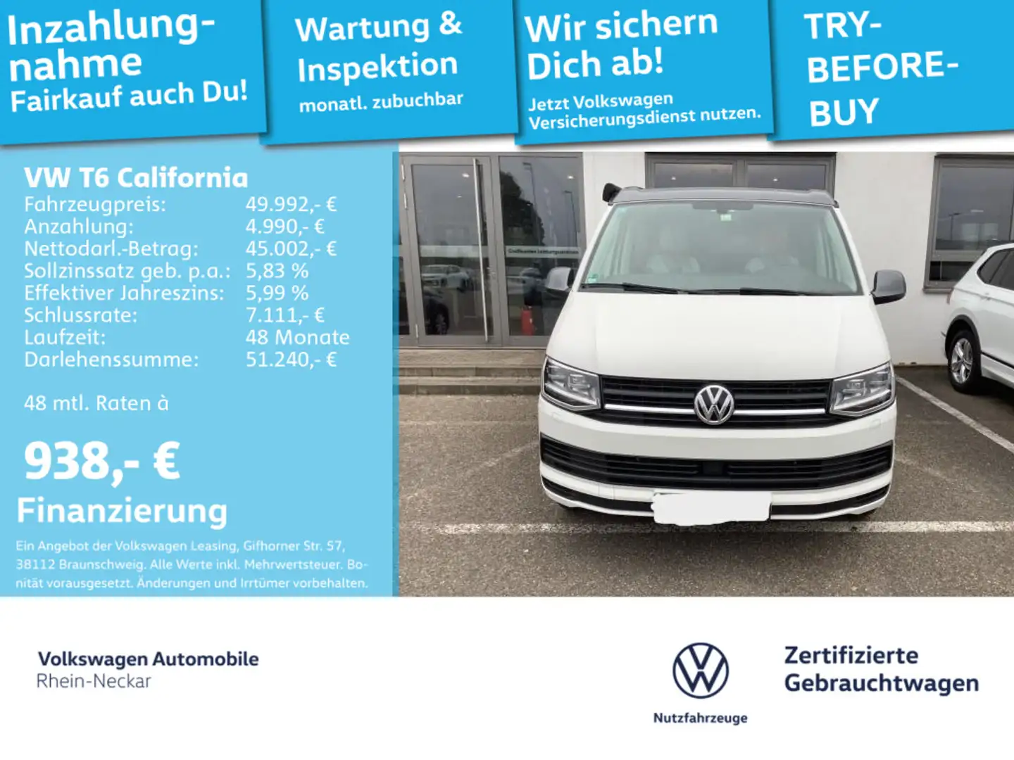 Volkswagen T6 California 2.0 TDI 30 Years Edition LED Navi Blanc - 1