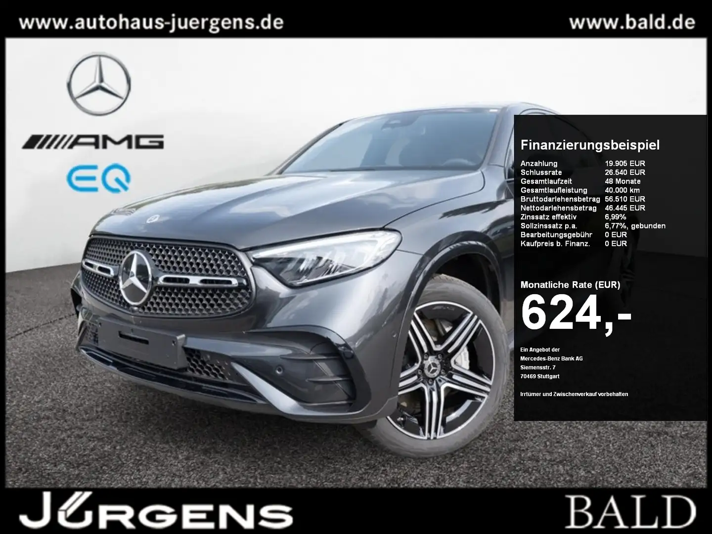 Mercedes-Benz GLC 300 e 4M Coupé AMG-Sport/LED/Cam/Night/20' Gris - 1