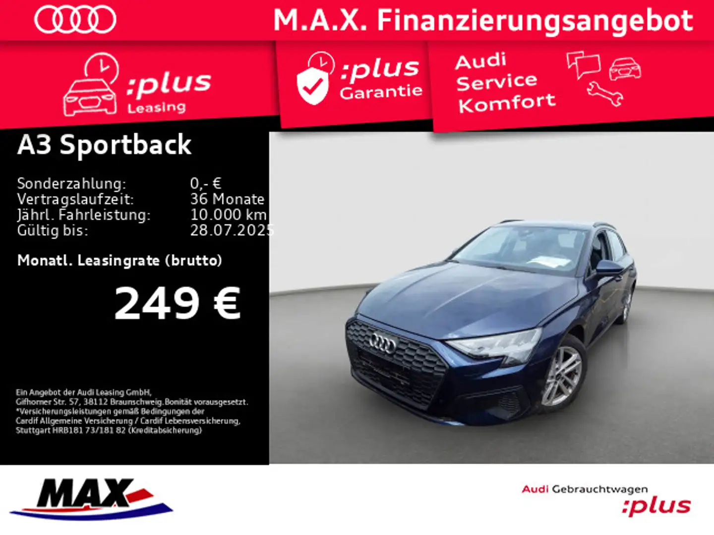 Audi A3 40 TFSI e LED+KAMERA+VCP+NAVI+DAB+ Blau - 1