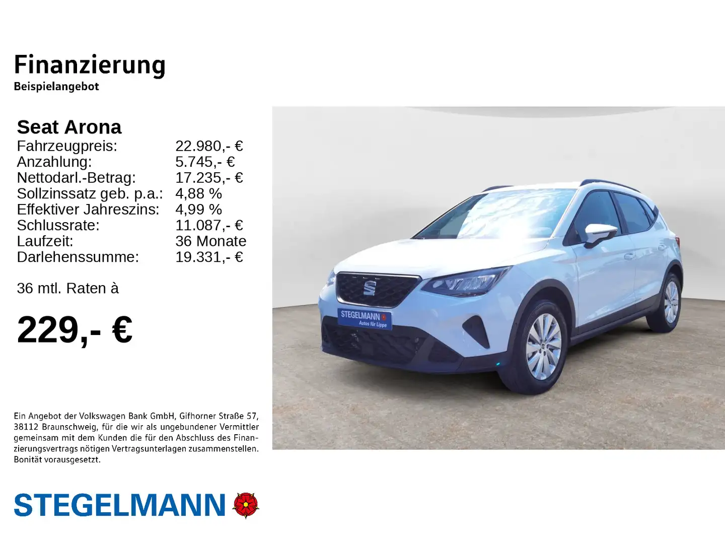 SEAT Arona 1.0 TSI DSG Style *LED*Navi*Kamera* Weiß - 2