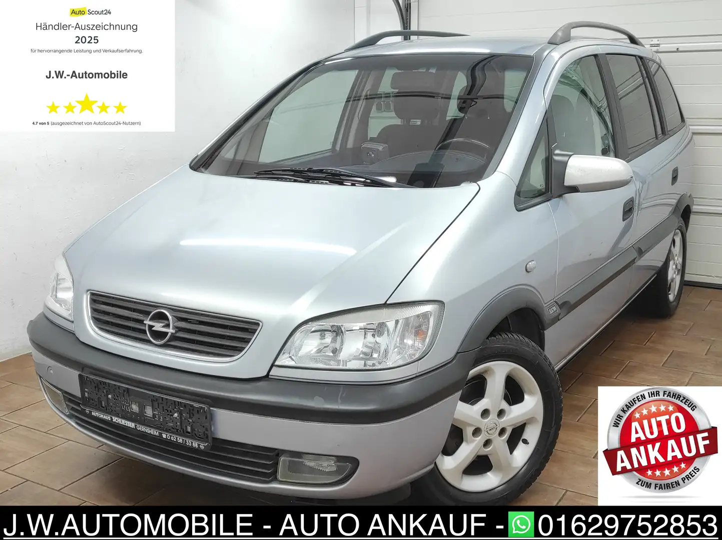 Opel Zafira A 1.8 NAVI KLIMA BC ALLWETTER 7-SITZER ESP ALU ABS Silber - 2